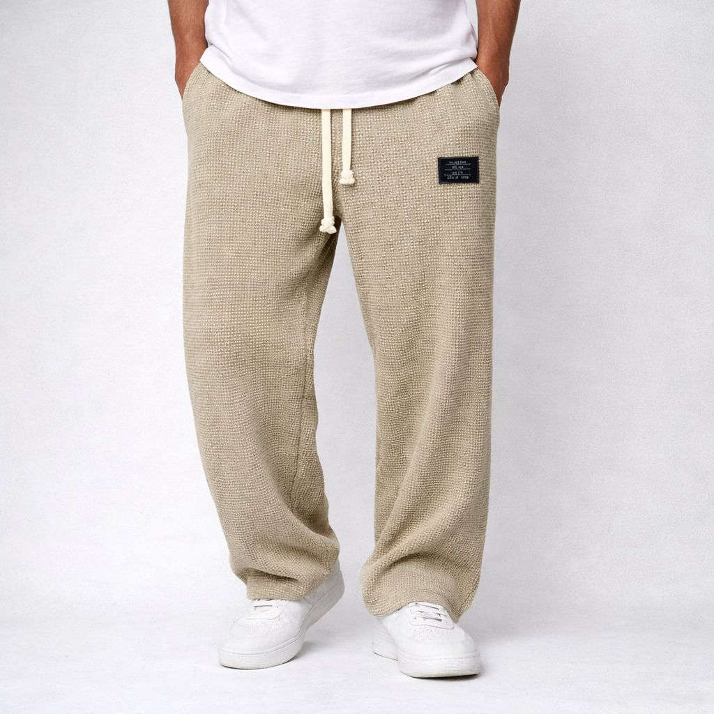 Pantalón Elegante de Corte Ancho para Hombre