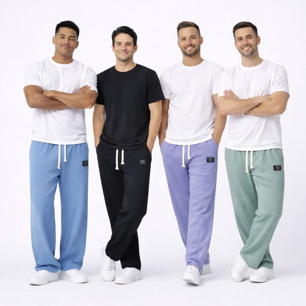 Pantalón Elegante de Corte Ancho para Hombre