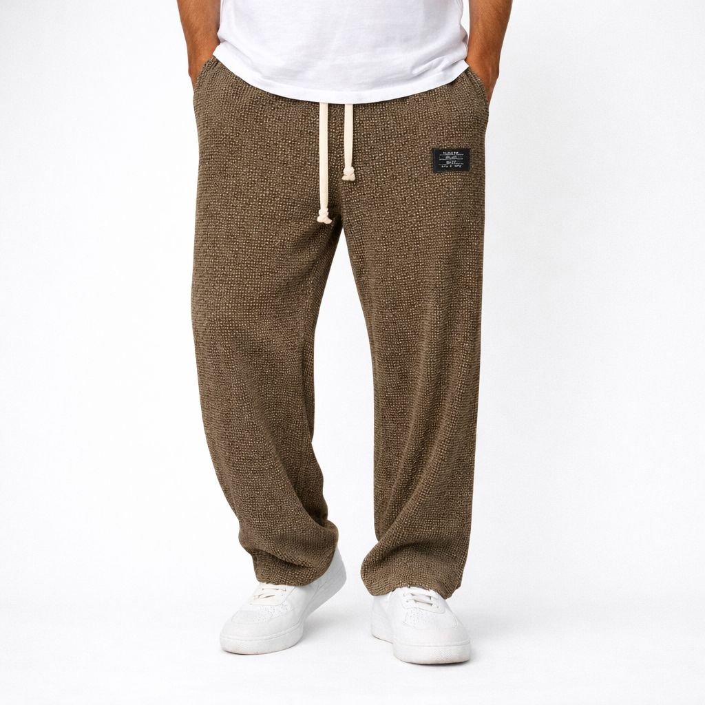 Pantalón Elegante de Corte Ancho para Hombre