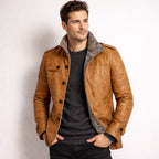 Chaqueta de Cuero Elegante para Hombre