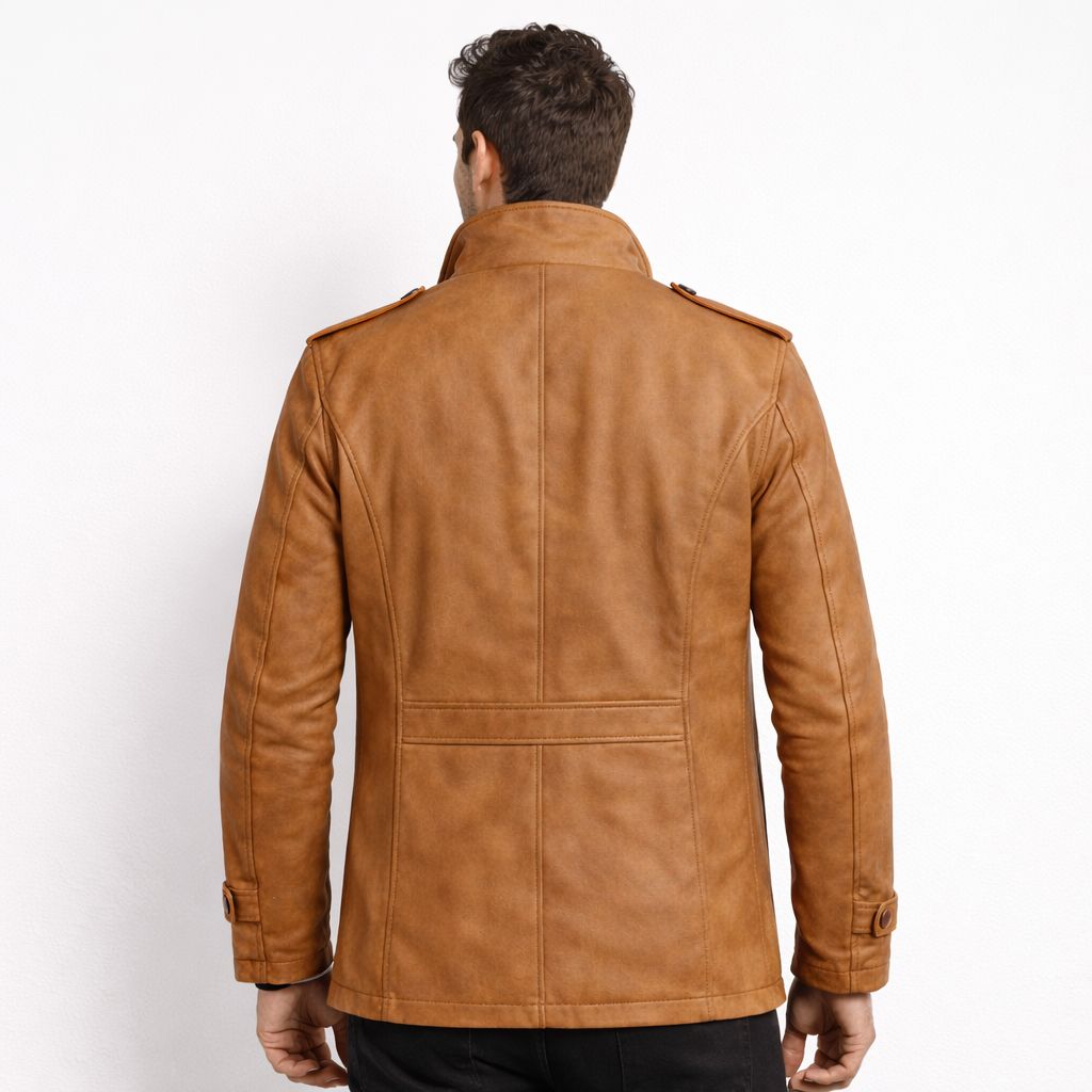 Chaqueta de Cuero Elegante para Hombre